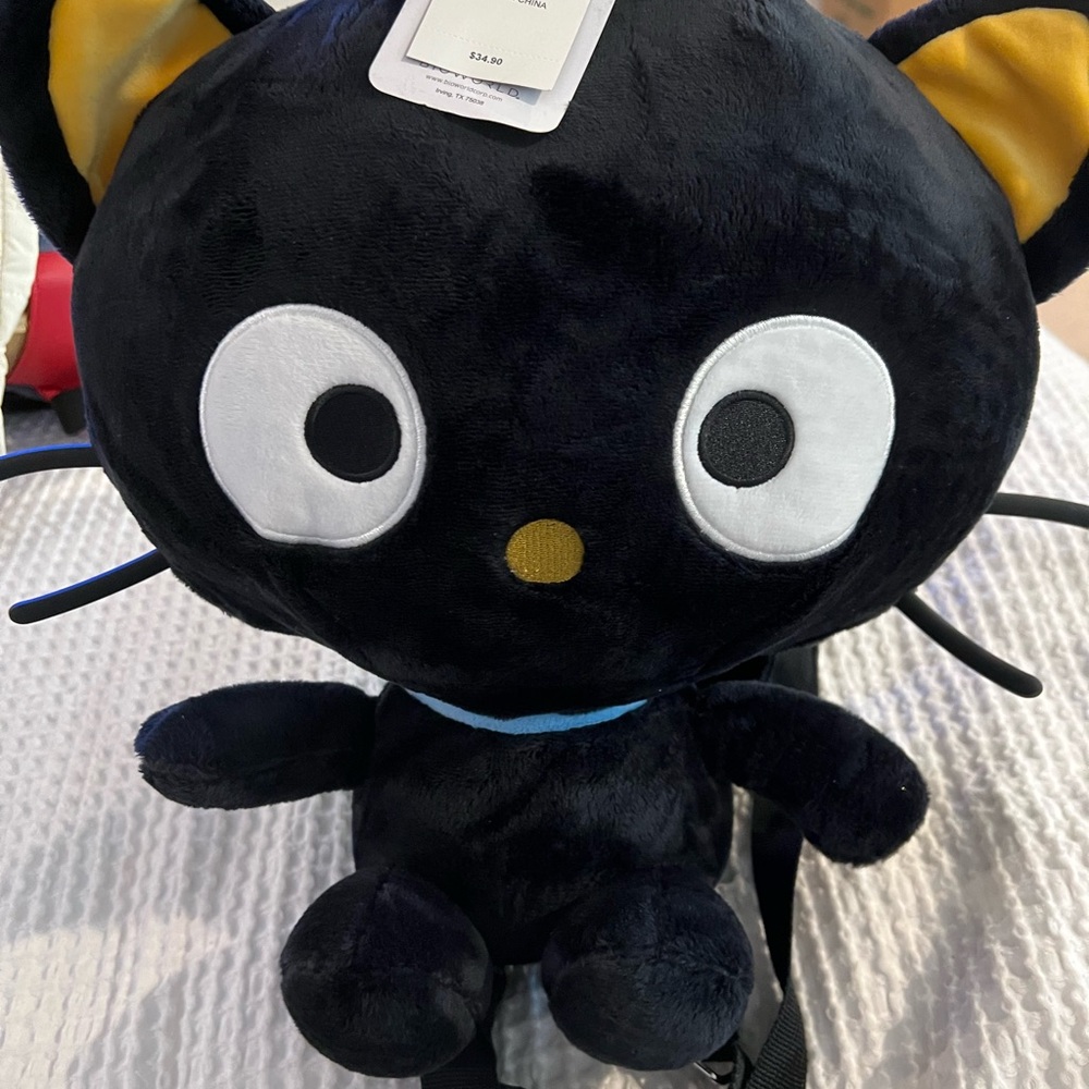 Black Cat Plush Backpack